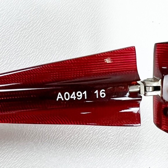 Alain Mikli A0491 16 Eyeglasses Frame Red 52-17-135 Half Rim with Case main image 9